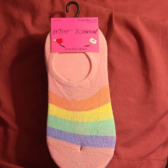 Betsey Johnson Multicolor Striped Sneaker Liners - Picture 1 of 3